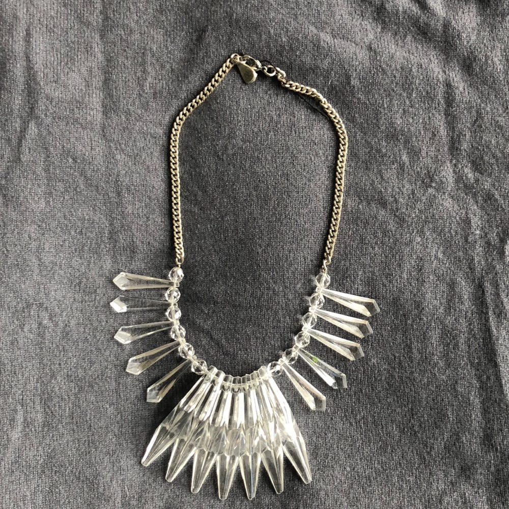 Necklace with lucite drops